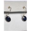 Image 1 : 36) 14KT GOLD BLUE SAPPHIRE EARRINGS