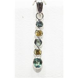 41) 14K WHITE GOLD ALEXANDRITE & DIAMOND PENDANT