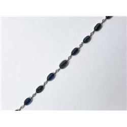 47) 10/14KT WHITE GOLD SAPPHIRE BRACELET