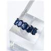 Image 2 : 48) 10KT WHITE GOLD BLUE SAPPHIRE RING SIZE 6.5