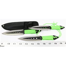 SET OF 3 THROWING KNIVES WITH SHEATH 440 STAINLESS