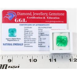 #44-NATURAL EMERALD GEMSTONE  11.77CT