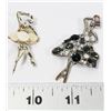 PAIR OF VINTAGE BALLERINA ESTATE PENDANTS
