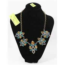ESTATE MULTI-COLORED RHINESTONE FLORAL DESIGN