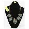 Image 1 : ESTATE MULTI-COLORED RHINESTONE FLORAL DESIGN