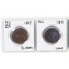 Image 1 : TWO P.E.I.  ANTIQUE COINS  1857   1871