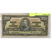 Image 1 : 1937 CANADIAN KING GEORGE 20 DOLLAR BILL