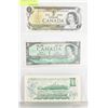 Image 1 : LOT OF 3  CANADIAN DOLLAR BILLS
