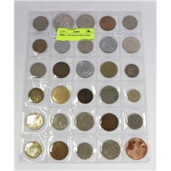LOT OF ASSORTED WORLD COINS