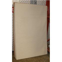LOT OF 8 SHEET OF WHITE STORE DISPLAY PEG BOARD
