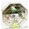 Image 1 : GLASS/BRASS MIRRORED BACK DISPLAY CASE