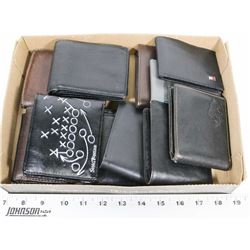 FLAT OF MENS WALLETS INCL TOMMY HILFIGER,