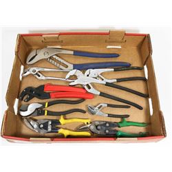 VARIOUS SIZE CHANNEL LOCKS, SNIPS & CUTTERS