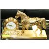Image 1 : VINTAGE BRASS HORSE CLOCK, CLOCK NOT WORKING