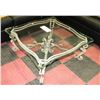 Image 1 : METAL AND GLASS COFFEE TABLE