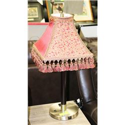 STAINLESS BASE TABLE LAMP 26" TALL