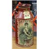 DECOUPAGE CREAM CAN SIGNED BY ARTIST DELORES