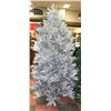 Image 1 : 7.5 FT SILVER CHRISTMAS TREE /W CHANGING LIGHTS,