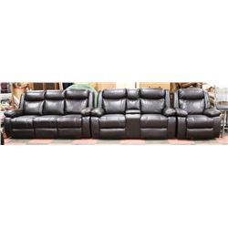 NEW MUNICH BROWN LEATHERETTE SOFA/LOVE/CHAIR
