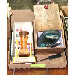 VINTAGE CUBAN  WOODEN BOX WITH VINTAGE GAMES