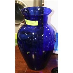 DARK BLUE GLASS VASE