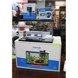 TOPFIN 10 GALLON AQUARIUM STARTER SET.