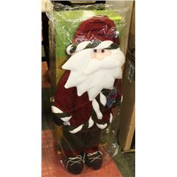 28.5" FABRIC INDOOR GREETER SANTA