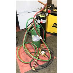 2 ACETYLINE TANKS & CUTTING TORCHES