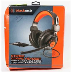 BLACKWEB STEREO GAMING HEADSET W/ MICROPHONE