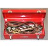 Image 1 : RED TOOL BOX WITH WELDING TORCHES AND HOSES