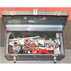 CRAFTSMAN METAL TOOL BOX WITH  THREADERS,CUTTERS