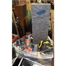PALLET OF ESTATE TOOLS, HARDWARE AND MUCH MORE