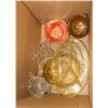 Image 1 : BOX OF ANTIQUE DEPRESSION AND CARNIVAL GLASS