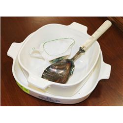 2 CORNINGWARE AND PLANT TUSCAN BONE CHINA CREAMER