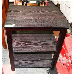 BLACK 3 TIER END TABLE