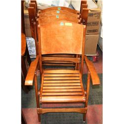 LOT OF 4 CLEMENTE WOODEN FOLDING OUTDOOR CHAIR