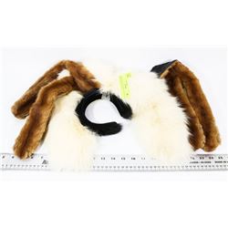 MINK STOLE AND WHITE FOX STOLE WITH VINTAGE FUR