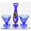 Image 1 : ENCORE BLUE ROMANIAN STYLE  GLASS AND VASE
