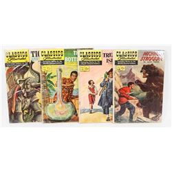 FOUR CLASSICS ILLUSTRATED COMICS INCL 1ST PRINTS