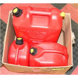 BOX W/3 JERRY CANS - 20 L, 10 L & 5 L - AUTO