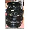 Image 1 : SET OF 4 NEW 5-BOLT STEEL RIMS -