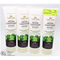4 BOTTLES OF CREATIONS GARDEN LIME PROTEIN HAIR