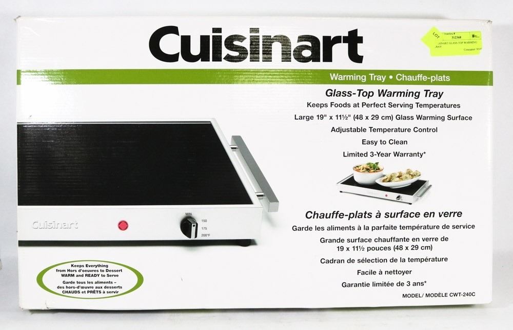 CUISINART GLASS TOP WARMING TRAY