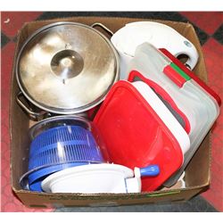 BOX OF HOUSEHOLD ITEMS INCL. DUAL