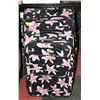 Image 1 : PAIR OF MATCHING IRIS PINK & BLACK SUITCASES