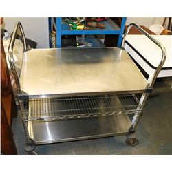 STAINLESS STEEL INVENTORY CART.