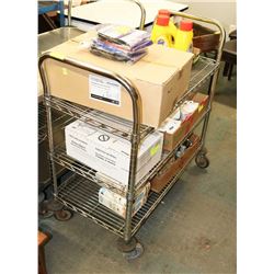 STAINLESS STEEL INVENTORY CART.