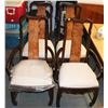 Image 1 : 4 MATCHING WOOD CHAIRS WITH CELTIC INFLUENCE AND