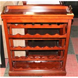 BOMBAY WOOD WINE RACK WITH REMOVABLE TRAY TOP.