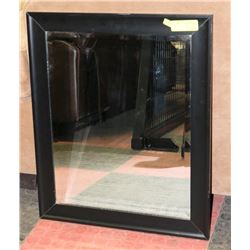 WOOD AND GLASS MIRROR